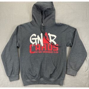 GNAR Cards Ski And Snowboarding Club Men’s Snowboarding Hoodie Grey Size Small
